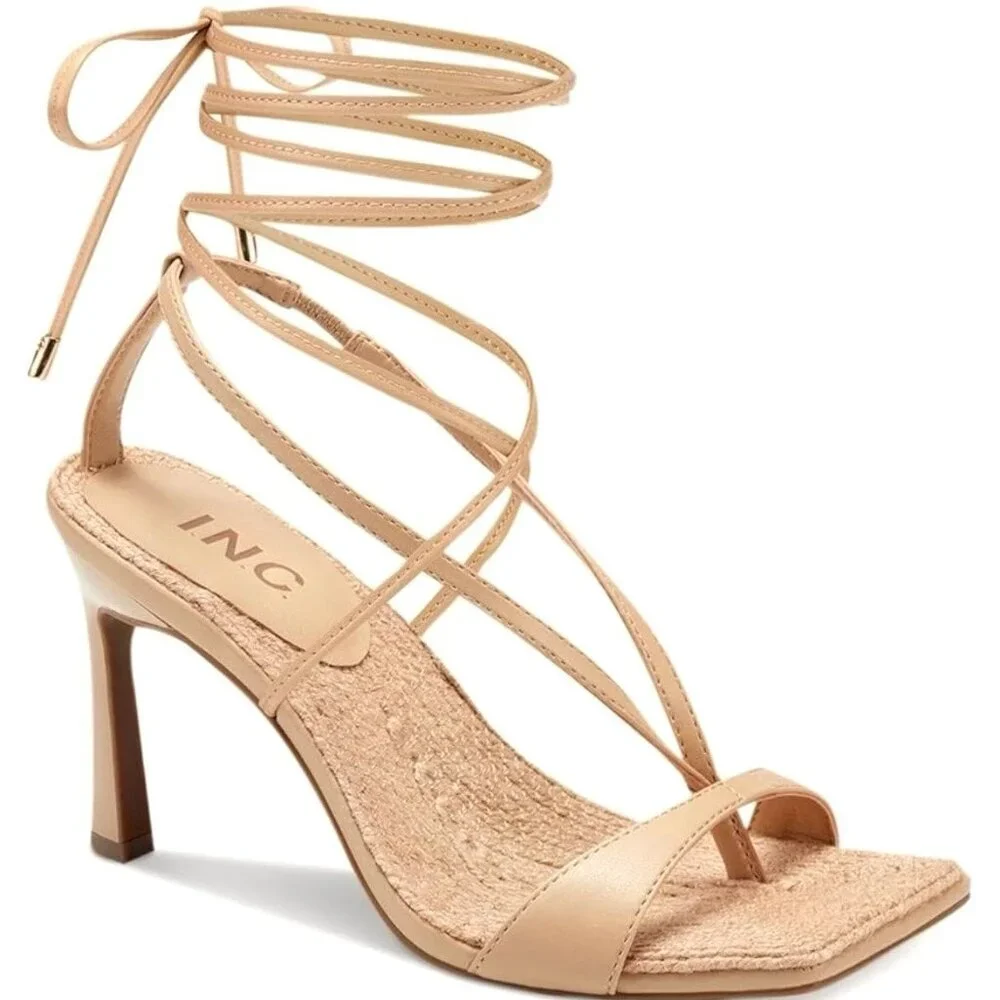 I.N.C. International Concepts SAWYER Women's Dress Heel Strappy Sandals Sand - Picture 1 of 7